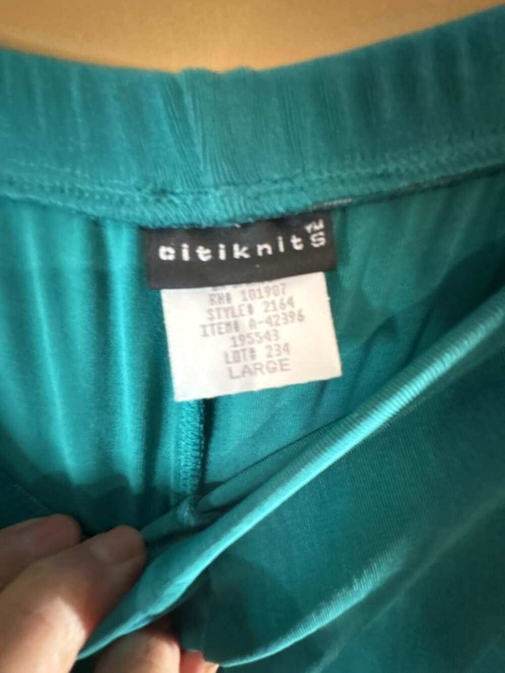 HC1069 Women's Teal Pull-On Skirt Size Large